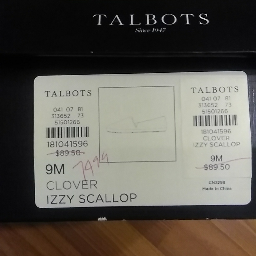 TALBOTS IZZY SCALLOP-EDGE ESPADRILLES 9M - Picture 7 of 8
